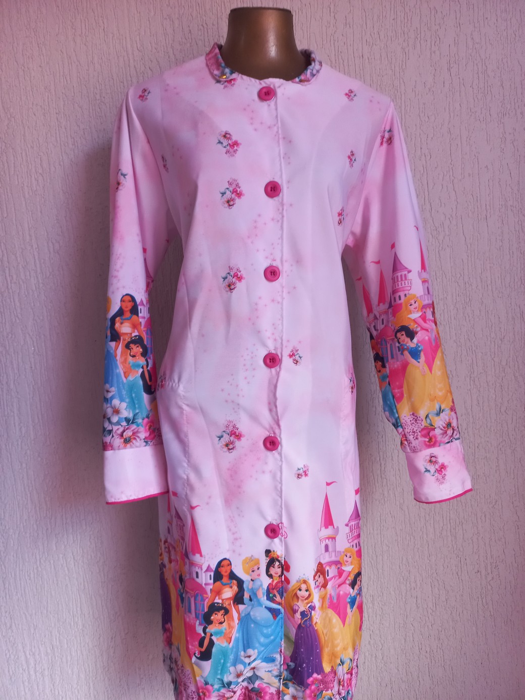 Jaleco Temático – Princesas da Disney Rosa Claro