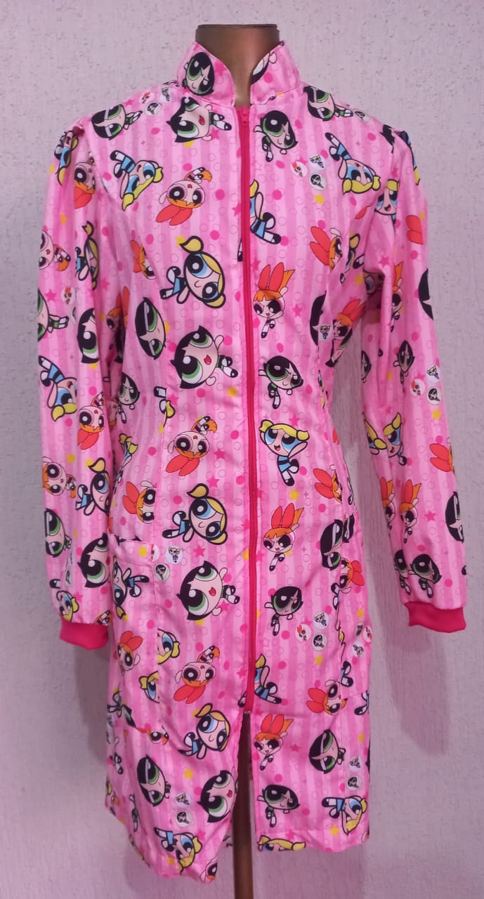Jaleco Temático – Meninas Superpoderosas Rosa